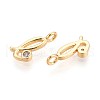 Brass Micro Pave Cubic Zirconia Charms KK-N263-97G-L-2