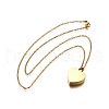 304 Stainless Steel Heart Cinerary Casket Pendant Necklaces NJEW-V002-02G-4