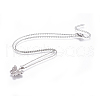 304 Stainless Steel Pendant Necklaces NJEW-E141-08P-1