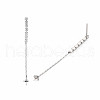 Brass Micro Pave Clear Cubic Zirconia Stud Earring Findings KK-S360-172A-4