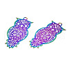 Ion Plating(IP) 201 Stainless Steel Filigree Pendants STAS-S118-107-2
