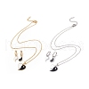 Enamel Yin Yang Dangle Hoop Earrings and Pendant Necklace SJEW-E043-04-1