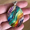 Zinc Alloy Glass Pendant Necklaces FS-WG171E2-01-3