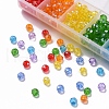 350Pcs 7 Style Baking Paint & Electroplate Glass Beads EGLA-YW0001-18-6