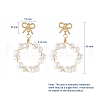 Bowknot Stud Earrings EJEW-JE03750-02-4