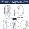 Beebeecraft 36Pcs Brass Clip-on Earring Findings KK-BBC0016-10S-2