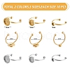 30Pcs 6 Style 201 Stainless Steel Cuff Pad Ring Settings FIND-SZ0002-73-7