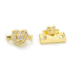 Rack Plating Brass Pave Cubic Zirconia Slide Charms KK-G464-04G-1