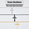 FIBLOOM 9Pcs 9 Style Stainless Steel & Alloy Cross Pendant Necklaces Set NJEW-FI0001-21-4