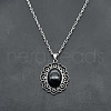 Alloy Rhinestone Pendant Necklaces QD9835-13-1