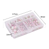 497Pcs 5 Style Rainbow ABS Plastic Imitation Pearl Beads OACR-YW0001-09C-5