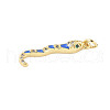 Brass Micro Pave Cubic Zirconia Enamel Pendants KK-D354-06G-C-2