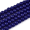 Opaque Solid Color Glass Beads Strands GLAA-T032-P4mm-03-1