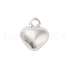 Three-Dimensional Heart Brass Pendants KK-V006-03P-02-2