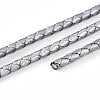 Braided Cowhide Leather Cord NWIR-N005-01L-4mm-3
