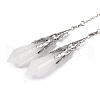 Natural Quartz Crystal Pointed Dowsing Pendulum Big Pendants G-H285-06P-A25-2