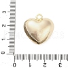 Three-Dimensional Heart Brass Pendants KK-V006-03G-01-4