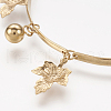 Autumn Theme 304 Stainless Steel Charm Bracelets BJEW-F270-24G-2