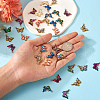  36Pcs 9 Colors Light Gold Alloy Enamel Pendants ENAM-TA0001-49-5