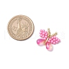 Handmade Glass Seed Beaded Butterfly Pendants PALLOY-MZ00685-01-2