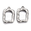 Tarnish Resistant 304 Stainless Steel Open Back Bezel Pendants STAS-H140-19P-1