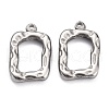 304 Stainless Steel Open Back Bezel Pendants STAS-H140-19P-1