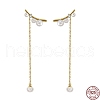 925 Sterling Silver Clip-on Earring EJEW-P231-29G-3