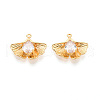 Brass Micro Pave Cubic Zirconia Pendants KK-N263-09G-1