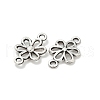 Tibetan Style Alloy Hollow Flower Connector Charms TIBE-S324-10AS-2