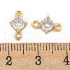 Rack Plating Brass Pave Clear Cubic Zirconia Links KKB-L215-047A-LG-3