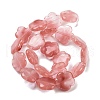 Cherry Quartz Glass Beads Strands G-F769-B01-02-3
