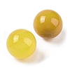 Natural Yellow Agate No Hole Sphere Beads G-K353-04D-28-2