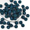 Polymer Clay Rhinestone Beads RB-H284-6MM-Half-229-5