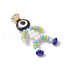 Baking Paint Glass Seed Beaded Human Pendants PALLOY-MZ00653-03-3