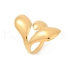 Teardrop 304 Stainless Steel Open Cuff Rings RJEW-R018-01G-03-4