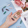 HOBBIESAY 4 Sets Natural Amethyst & Green Aventurin & Rose Quartz Double Terminal Pointed Pendants G-HY0001-40-3