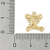 Brass Crystal Rhinestone Letter Links Connector Charms KK-S395-06G-I-3