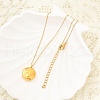 304 Stainless Steel Clear Cubic Zirconia Constellation Pendant Necklaces NJEW-R021-02G-04-2