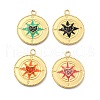 304 Stainless Steel Enamel Rhinestone Pendants STAS-L283-38G-1
