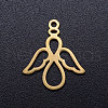 Ion Plating(IP) 201 Stainless Steel Pendants STAS-Q201-JN313-2-1