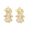 Rack Plating Brass Clear Cubic Zirconia Pendants KK-S379-09G-B-1
