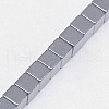 Electroplate Non-magnetic Synthetic Hematite Beads Strands G-J170A-3x3mm-M-4