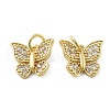 Brass Micro Pave Cubic Zirconia Pendants KK-C092-22D-G-1