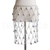 Alloy & Colorful Acrylic Teardrop Charms Mesh Waist Chains WG6C846-02-1