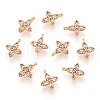 Brass Cubic Zirconia Pendants X-KK-S336-08G-3