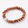 Wood Stretch Bracelets BJEW-JB02404-03-1