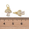 Rack Plating Brass Micro Pave Cubic Zirconia Charms KK-E110-12G-3