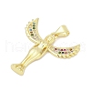 Brass Micro Pave Cubic Zirconia Pendants KK-D317-093G-02-2