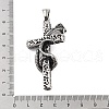 Retro 304 Stainless Steel Big Pendants STAS-I205-39AS-03-3