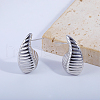 Irregular Texture Teardrop Brass Stud Earrings YK5502-1